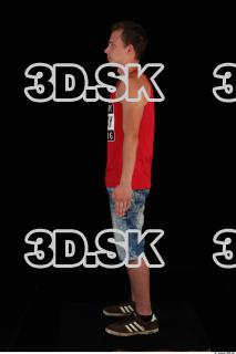 0003 Whole body red shirt short jeans  black shoes…